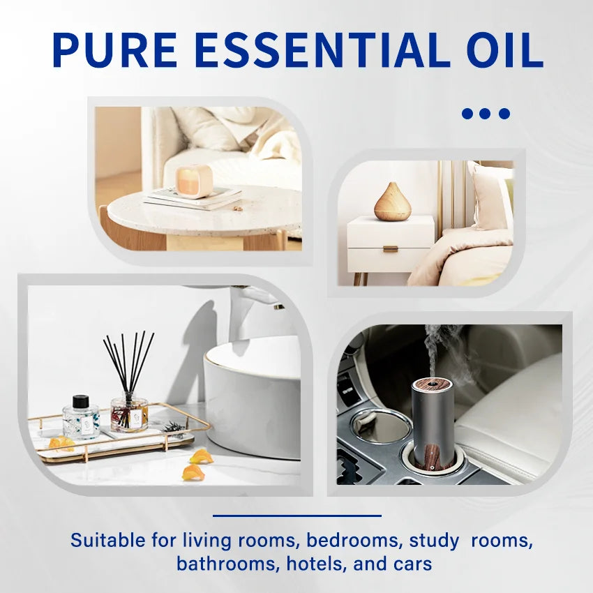 HIQILI Gold Coast Set, TOP 6 PCS Fragrance Oils  Gift Set for Aromatherapy Car Home hotel Diffuser Humidifier Candles Making