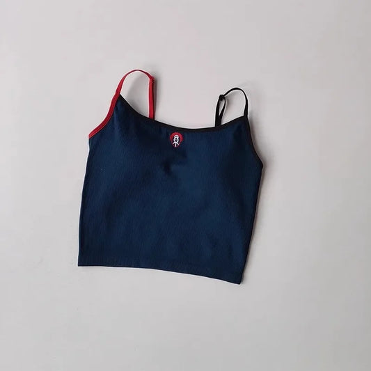 Women's Impact Activity Strap Sports Vest Yoga Vest with Pads Fitness Tank Top Open Back Gym Running Workout Halter Top Camisole