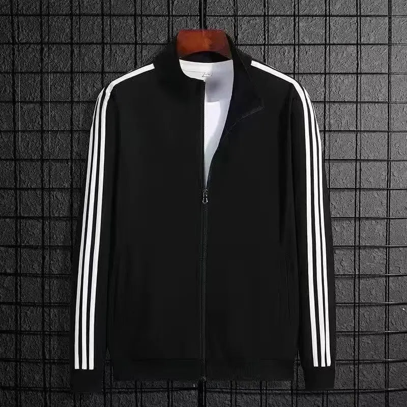 Leisure Sports Suit Spring and Autumn Striped Hoodie Couple's Running Sportswear Clothes and Pants