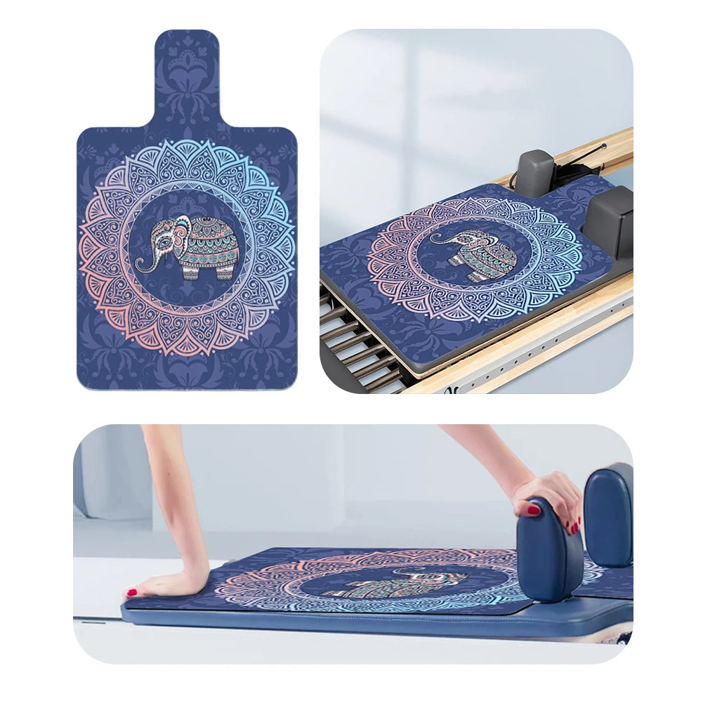 Suede Yoga Mat Pilates Floor Mat Multi-Function Yoga Workout Mat Thickness 1.5mm Ultra Thin Fitness Mat 39x24in for Women