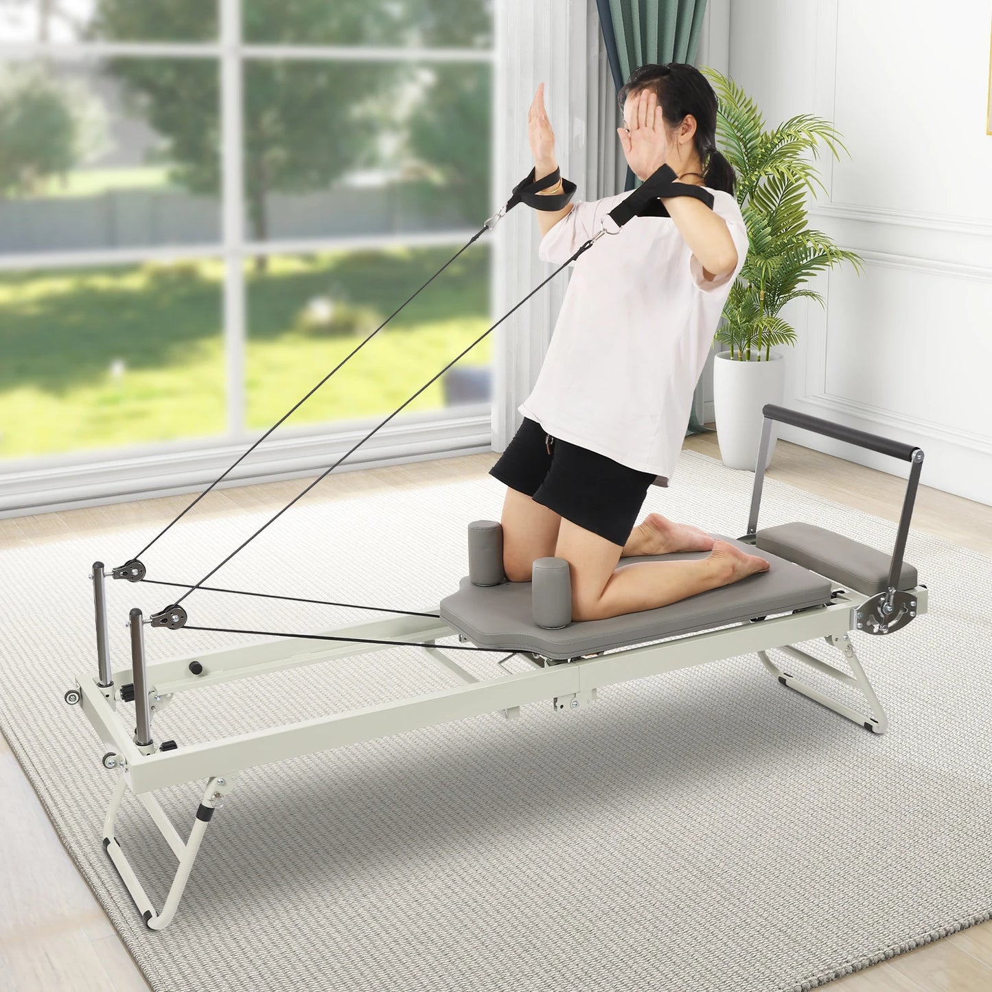 Foldable Pilates Reformer Machine for Yoga Fitness Equipment