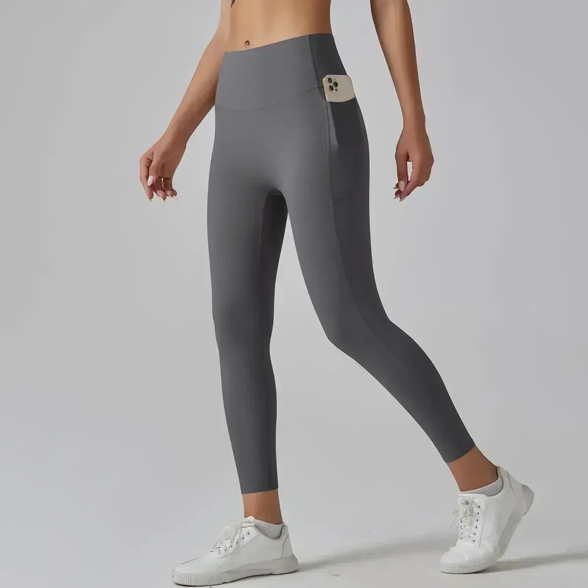 Yoga AL High Waisted Yoga Pants With Abdominal Pockets