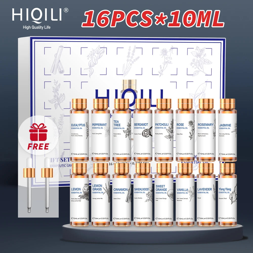 HIQILI 16 PCS 10ML Essential Oils Set for Diffuser Candles