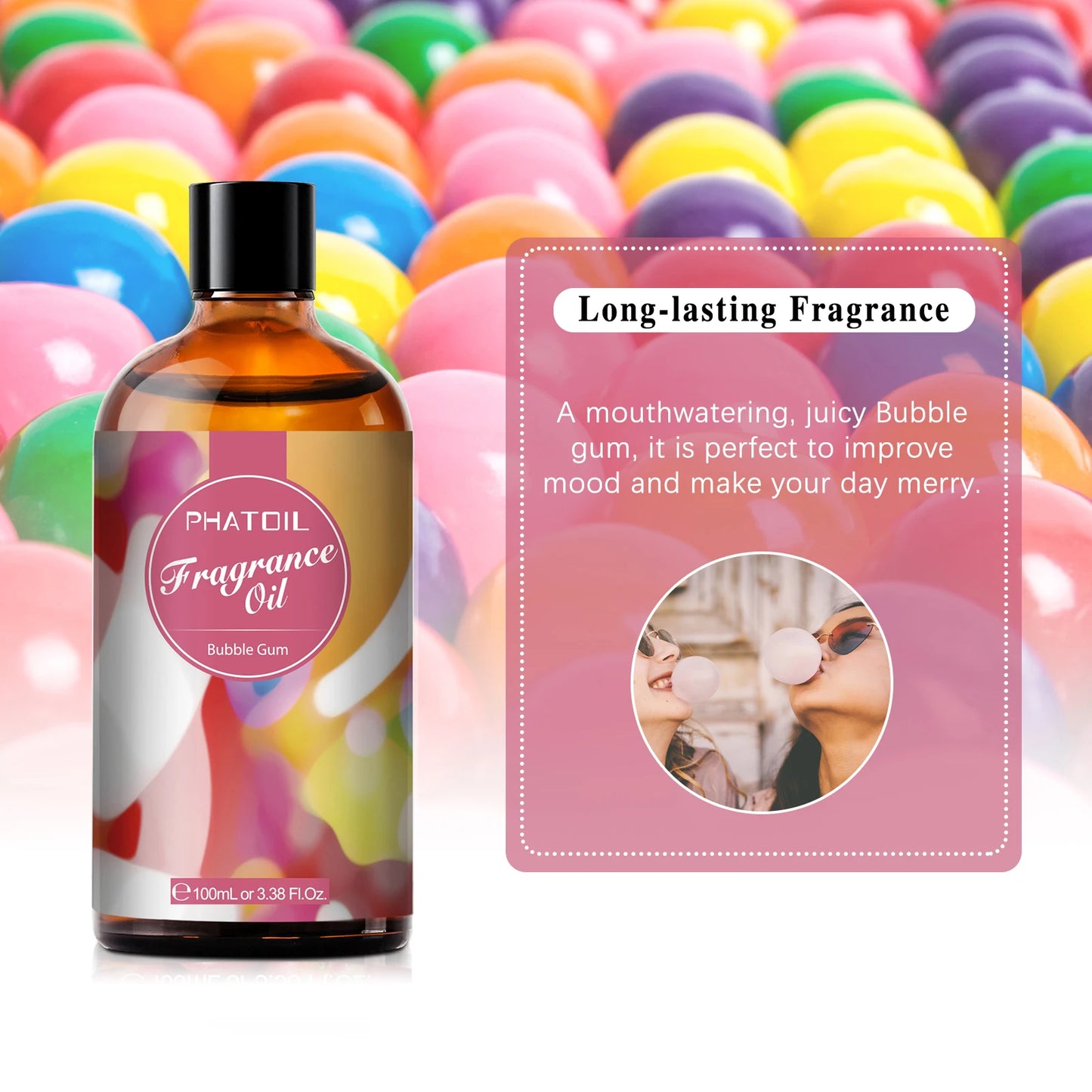 PHATOIL 100ml  White Musk Fragrance Essential Oil  Fresh Linen Honeysuckle Peach Orange Blossom for Aroma Candle Soap Making