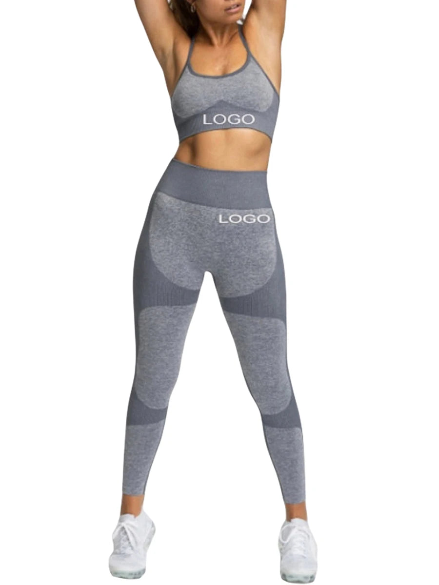 Women s Yoga Outfit Sleeveless Crop Top and High Waist Leggings 2-Piece Workout Set in Vibrant Colors