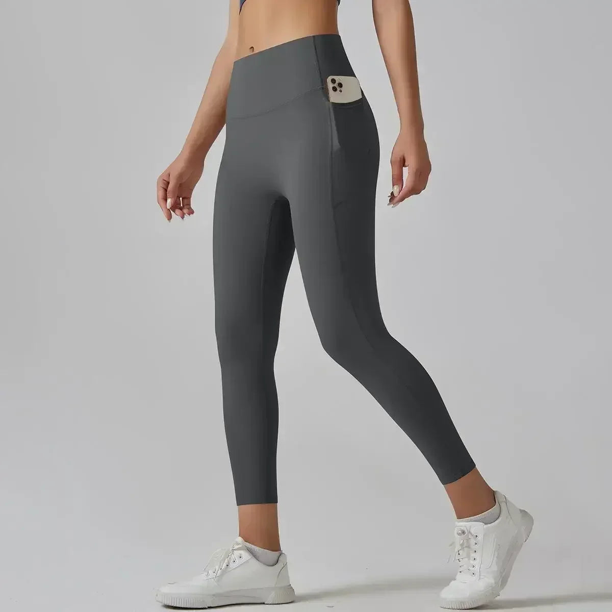 Yoga AL High Waisted Yoga Pants With Abdominal Pockets
