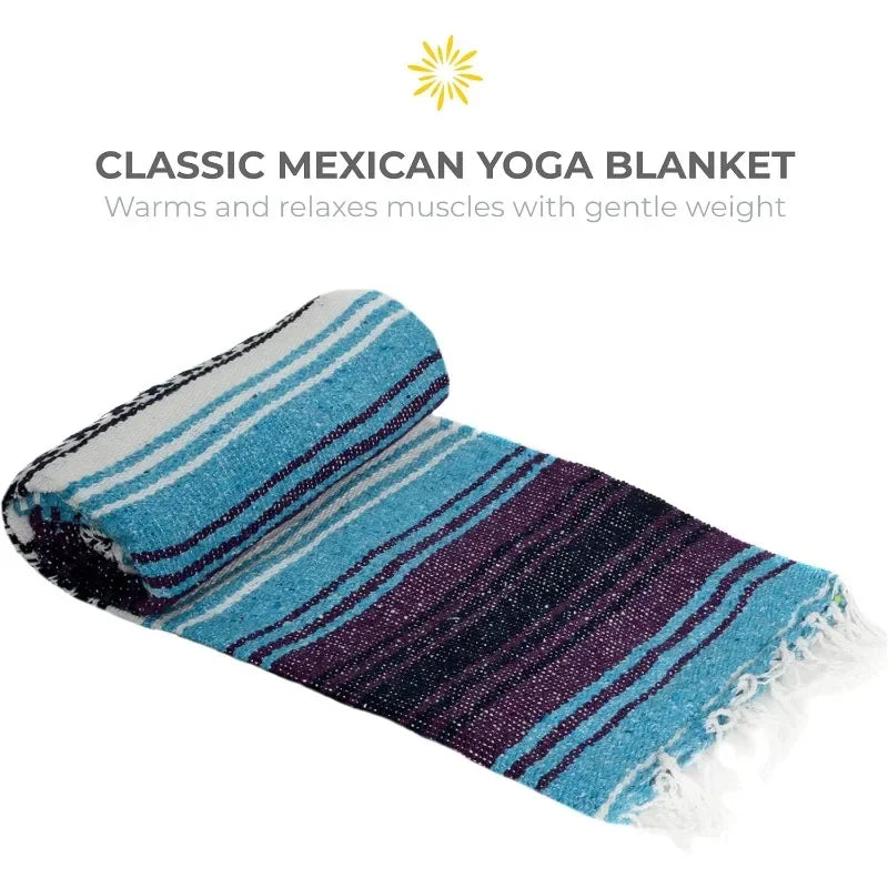 Sunshine Yoga 6-Pack Restorative Kit, 1 Bolster (24"  12"  6"), 2 Blocks (4"  6" 9"),1 6ft D-Ring Strap