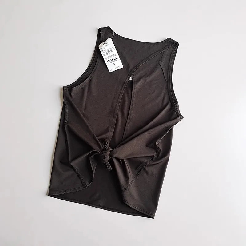 Women's Sleeveless Gym Shirts Tops Yoga Sports Vest Fitness Loose Sport Shirts Female T-Shirts for Workout Exercise Tank Tops