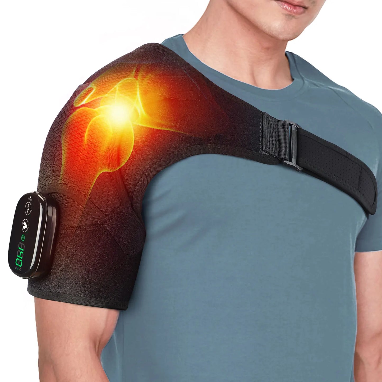 Electric Heating Shoulder Massager Brace for Arthritis Pain Relief