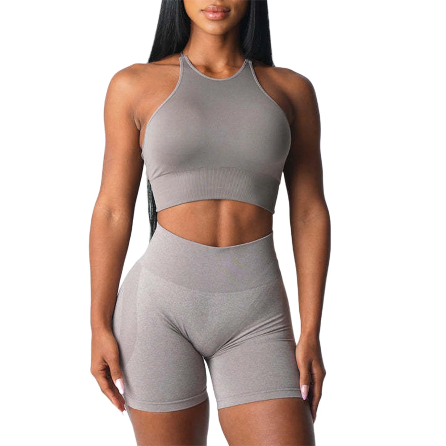 Women’s Seamless Sports Bra Solid Color Sleeveless Yoga