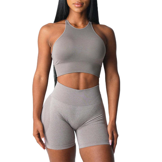 Women’s Seamless Sports Bra Solid Color Sleeveless Yoga