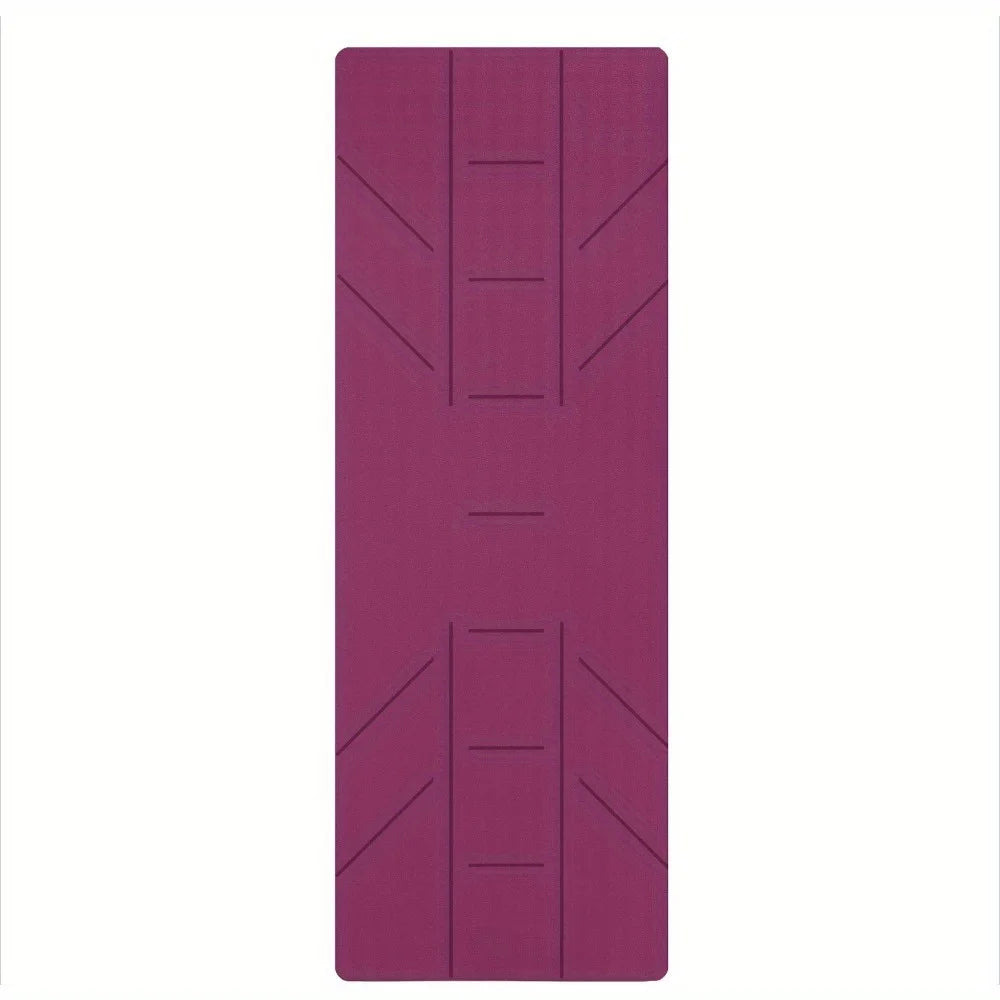 Super sticky yoga mat, fuchsia, 6mm thick, PVC, lightweight, durable and can be used in home or studio