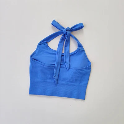 Summer Sexy Neck Hanging Strapless Sports Bra Women's Fashion Quick Drying Yoga Bra Under Wear Clothing Crop Top