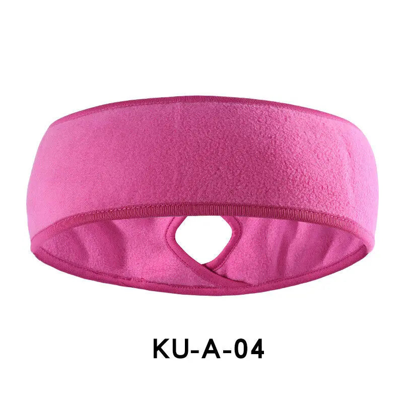 Winter Fleece Ponytail Headband Earmuffs for Running Yoga Skiing Cycling Ear Muffs Skiing Outdoor Sports Ear Warmer Sweatband