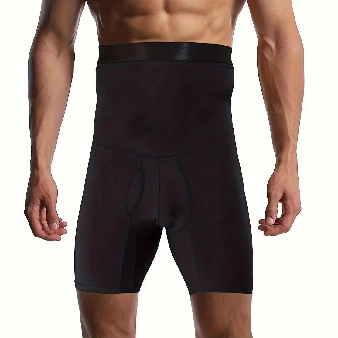 Men's silicone shorts, high waisted shapewear, tight fitting abdominal underwear, flat angle underwear, sports and fitness train
