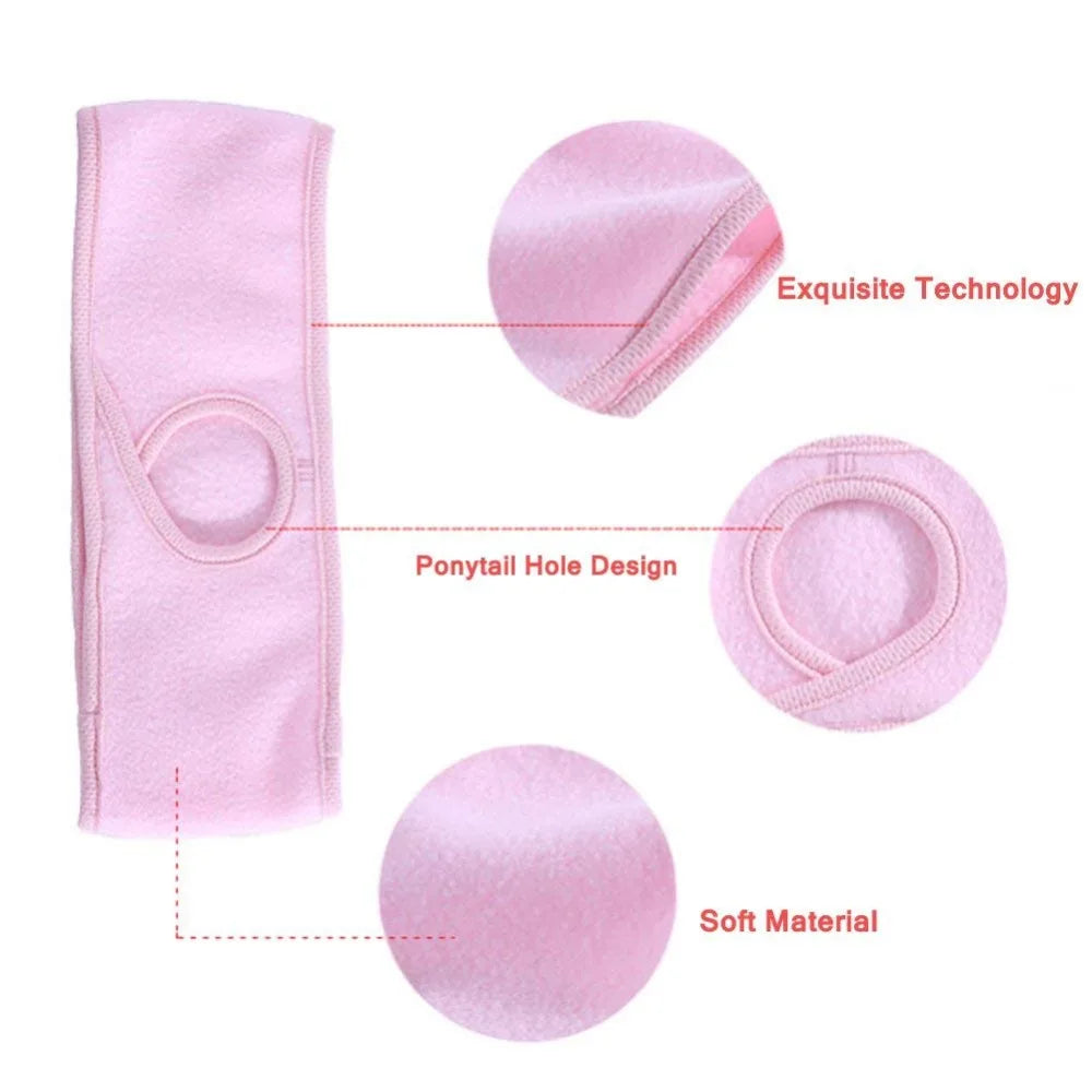 Winter Fleece Ponytail Headband Earmuffs for Running Yoga Skiing Cycling Ear Muffs Skiing Outdoor Sports Ear Warmer Sweatband