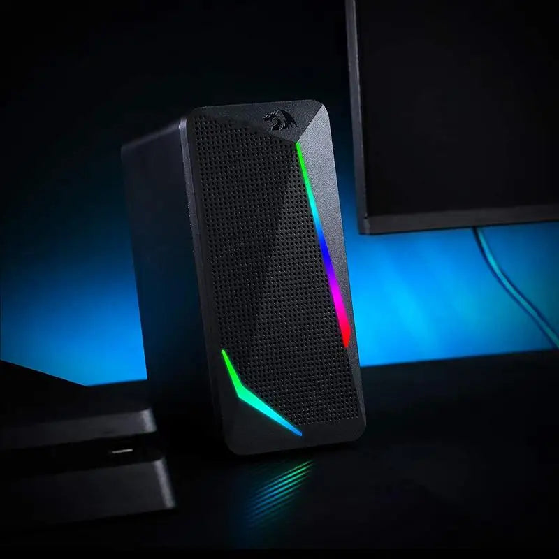 Redragon GS510 Waltz RGB Desktop Speakers 2.0 Channel PC Computer Stereo Speakers with Four Colorful LED Backlight Modes