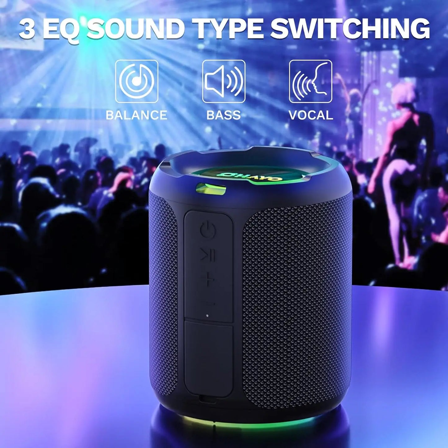 Ohayo X3 Portable Waterproof Bluetooth Speaker with Big Bass and 40W 360-Degree Sound,IP67 Waterproof Speaker,Support TF&AUX in