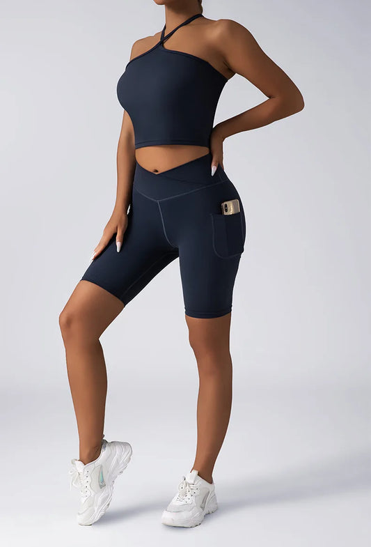 US Local Women's Seamless Solid Color Yoga Set Active Wear