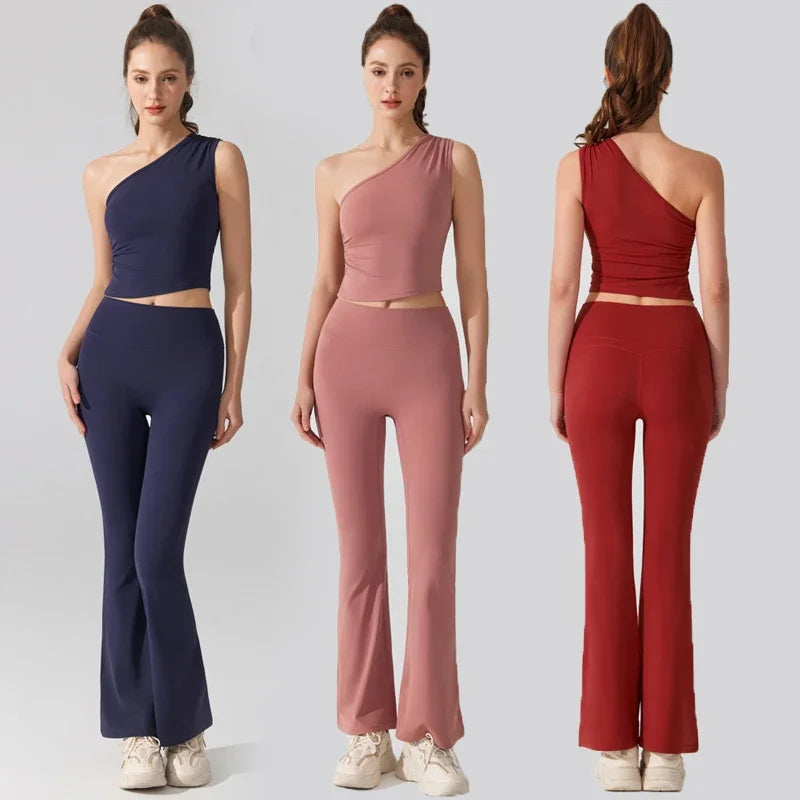 Two Pieces Fitness Yoga Set Women Solid Color Buttery Soft Gym Suit Breathable Quick Dry Workout Clothes Female Sportswear