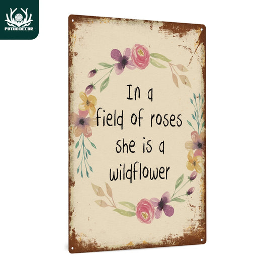 Putuo Decor 1pc Positive Quotes Vintage Metal Tin Sign