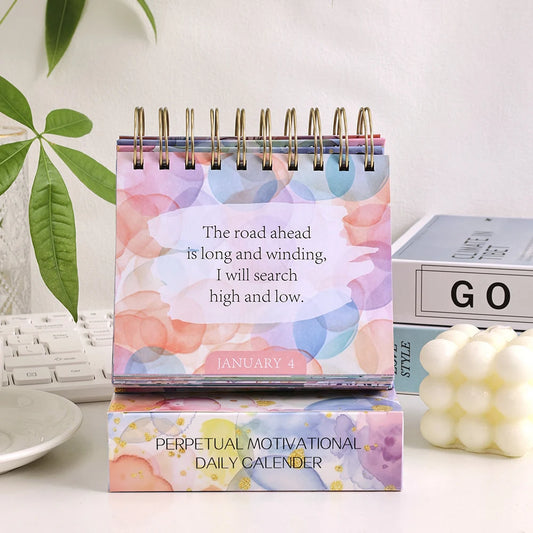 365 Days Colorful Positive Affirmations Desk Calendar 2025