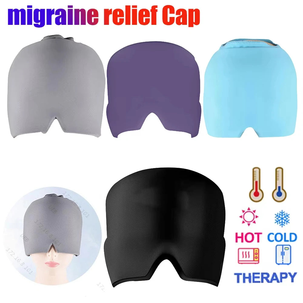 Gel Ice Headache Migraine Relief Hat Cold Compress Therapy Cap