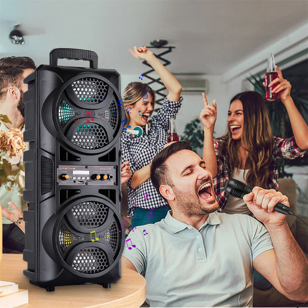 3000W Portable Bluetooth Speaker Subwoofer Heavy Bass Sound System Party DJ Karaoke Rechargeable Loud Speaker