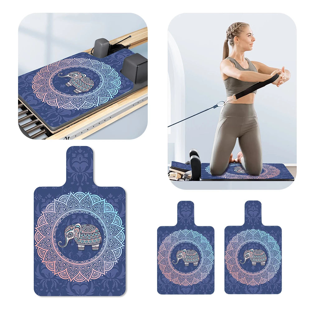 Suede Yoga Mat Pilates Floor Mat Multi-Function Yoga Workout Mat Thickness 1.5mm Ultra Thin Fitness Mat 39x24in for Women