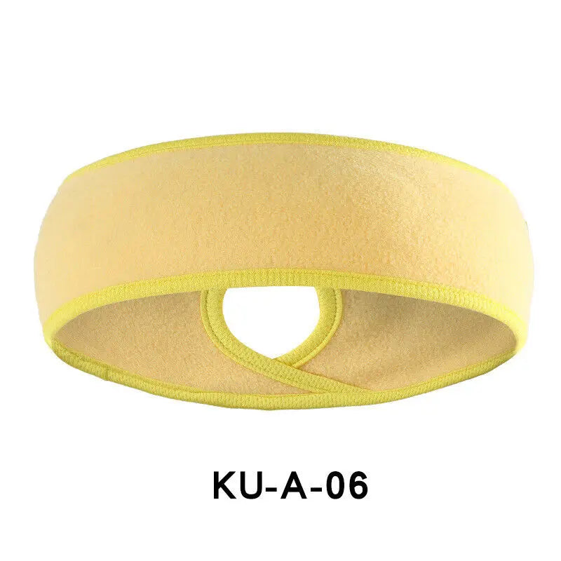 Winter Fleece Ponytail Headband Earmuffs for Running Yoga Skiing Cycling Ear Muffs Skiing Outdoor Sports Ear Warmer Sweatband