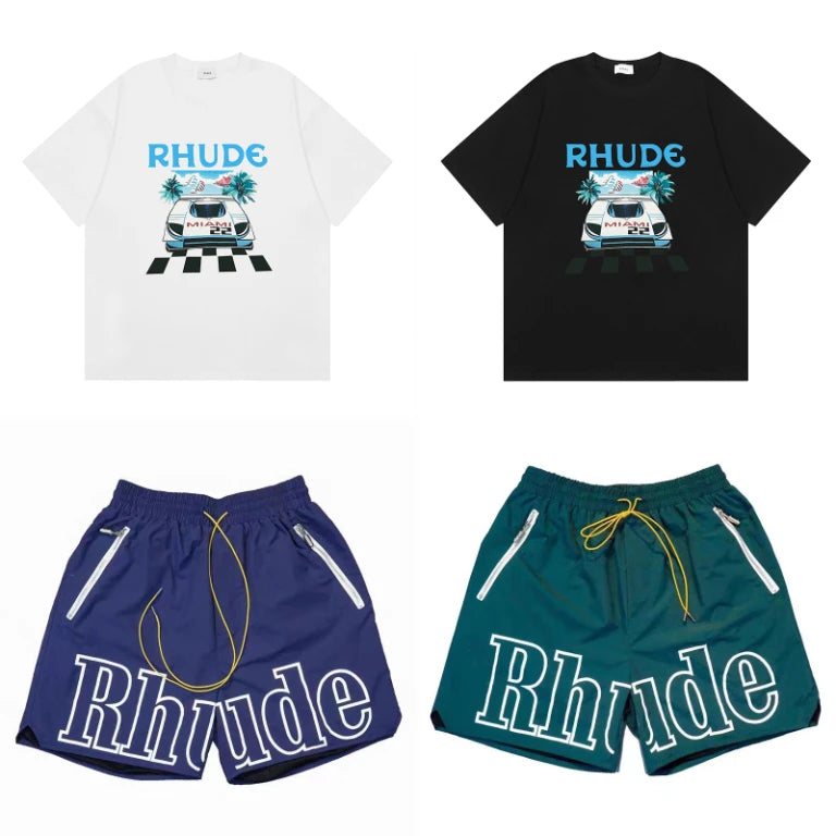 Mens Casual Knit Summer Beach Shorts With Elastic Waist Drawstring