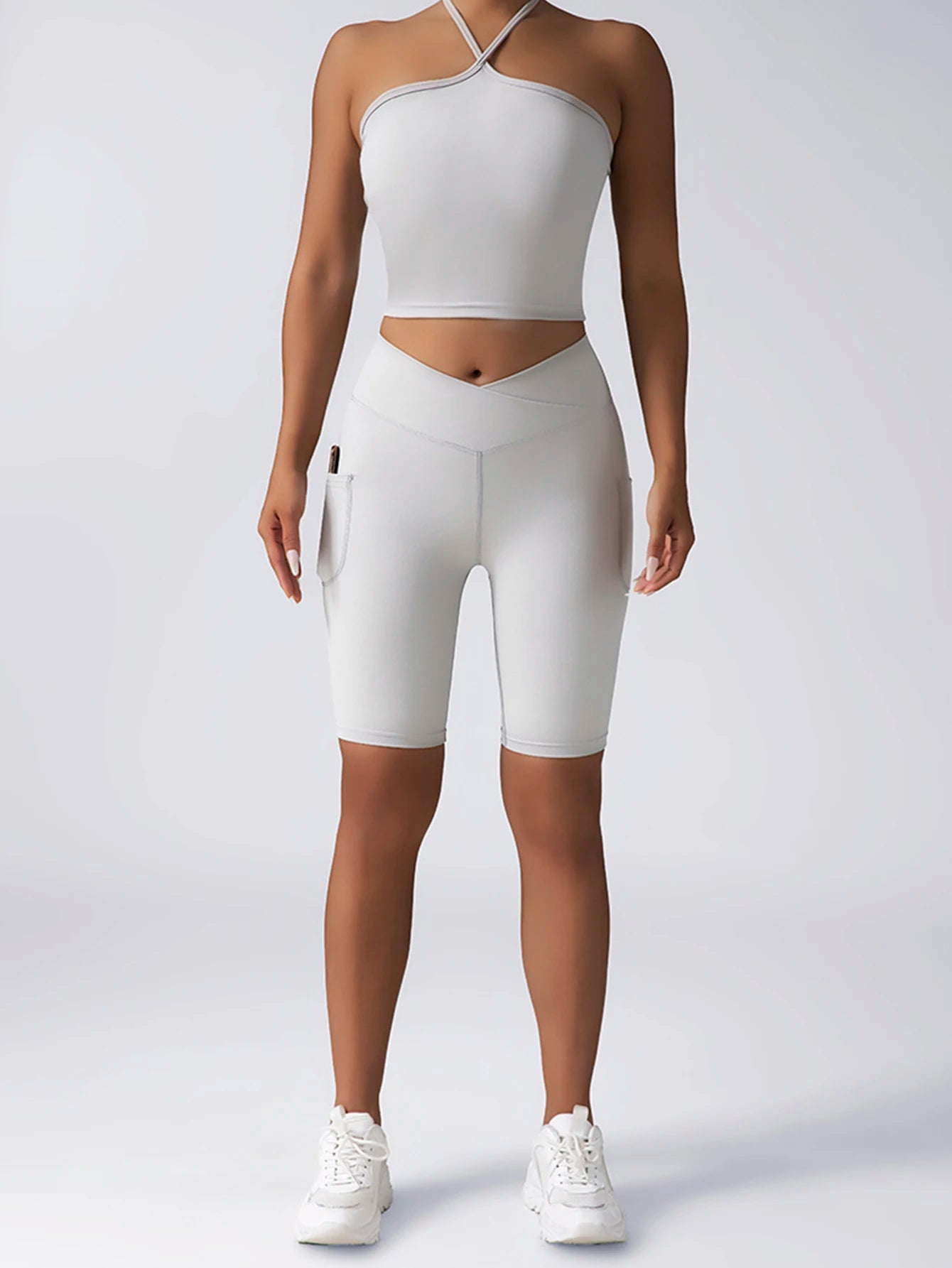 US Local Women's Seamless Solid Color Yoga Set Active Wear